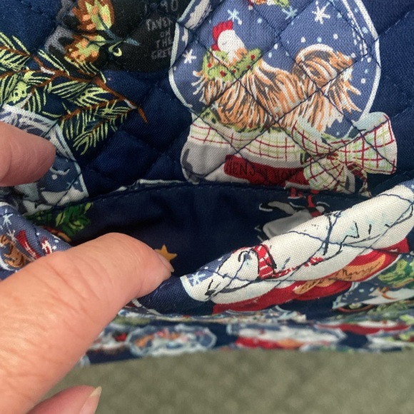 Vera Bradley Triple Zip Hipster Crossbody Bag in Christmas Snow Globe Print - Picture 3 of 7